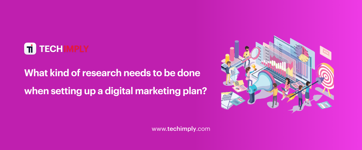 What kind of research needs to be done when setting up a digital marketing plan?